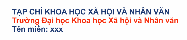 Tạp chí Khoa học Xã hội và Nhân văn